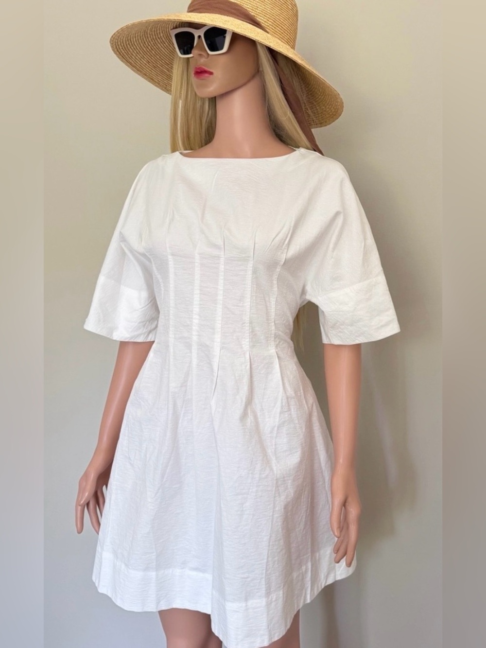 DISSH White Short-Sleeve Mini Dress